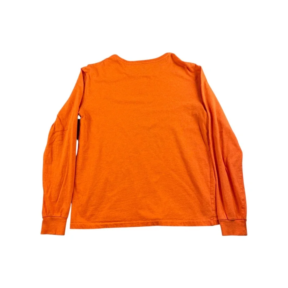 Polo Ralph Lauren Long Sleeve T‎ Shirt Orange Crew Neck Pony Logo Size Medium